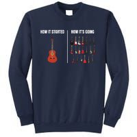 How It Started Guitar Lovers Shirts Meme Funny Guitar Sweatshirt