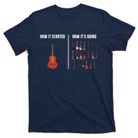 How It Started Guitar Lovers Shirts Meme Funny Guitar T-Shirt