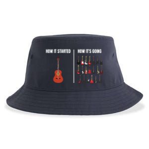 How It Started Guitar Lovers Shirts Meme Funny Guitar Sustainable Bucket Hat