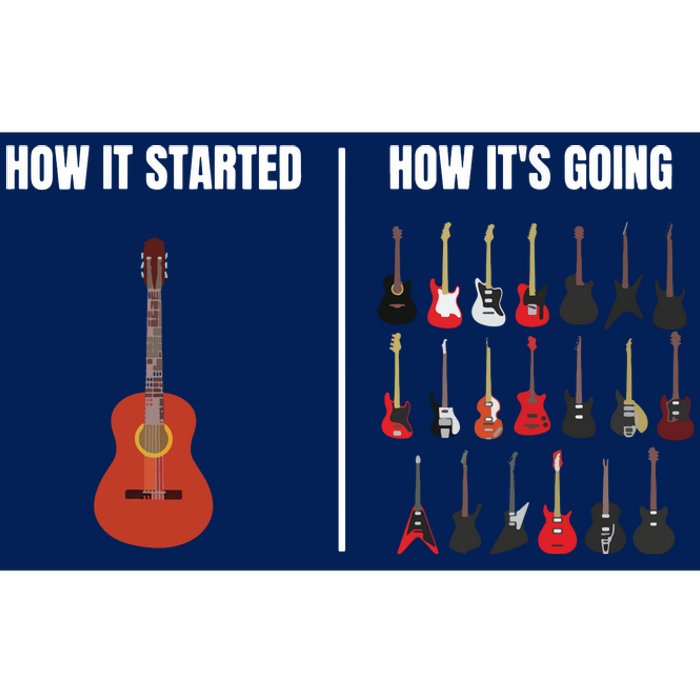 How It Started Guitar Lovers Shirts Meme Funny Guitar Bumper Sticker