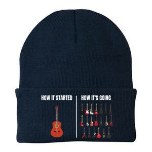 How It Started Guitar Lovers Shirts Meme Funny Guitar Knit Cap Winter Beanie