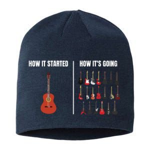 How It Started Guitar Lovers Shirts Meme Funny Guitar Sustainable Beanie