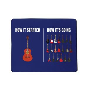 How It Started Guitar Lovers Shirts Meme Funny Guitar Mousepad