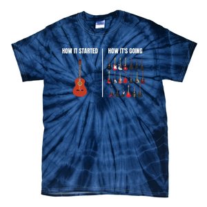 How It Started Guitar Lovers Shirts Meme Funny Guitar Tie-Dye T-Shirt