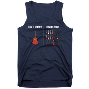 How It Started Guitar Lovers Shirts Meme Funny Guitar Tank Top