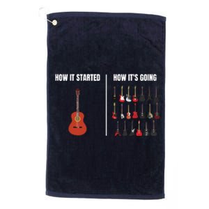 How It Started Guitar Lovers Shirts Meme Funny Guitar Platinum Collection Golf Towel