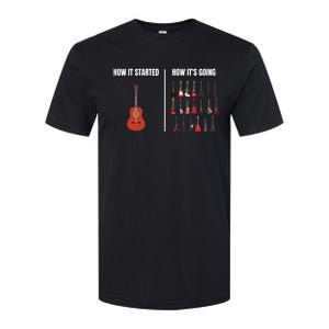 How It Started Guitar Lovers Shirts Meme Funny Guitar Softstyle CVC T-Shirt