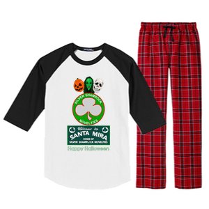 Halloween III Silver Shamrock And Santa Mira Raglan Sleeve Pajama Set