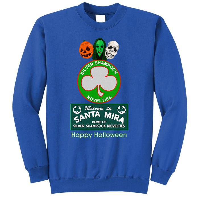 Halloween III Silver Shamrock And Santa Mira Tall Sweatshirt