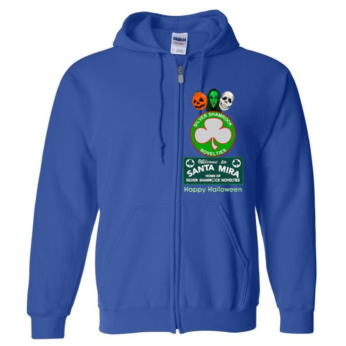 Halloween III Silver Shamrock And Santa Mira Full Zip Hoodie