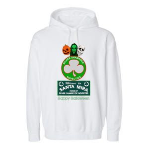 Halloween III Silver Shamrock And Santa Mira Garment-Dyed Fleece Hoodie