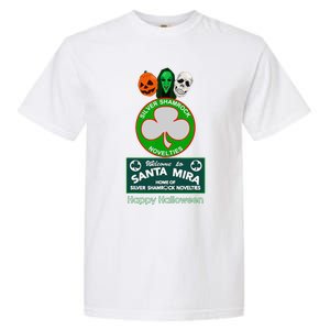 Halloween III Silver Shamrock And Santa Mira Garment-Dyed Heavyweight T-Shirt