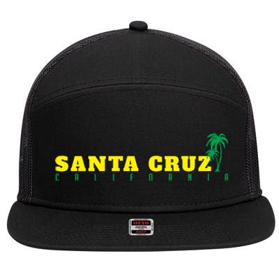 Holiday In Santa Cruz California 7 Panel Mesh Trucker Snapback Hat