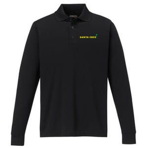 Holiday In Santa Cruz California Performance Long Sleeve Polo