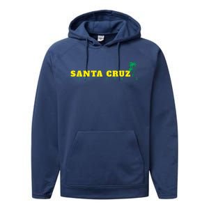 Holiday In Santa Cruz California Performance Fleece Hoodie