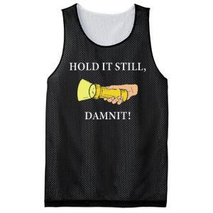 Hold It Still Damnit! Funny Design Mesh Reversible Basketball Jersey Tank