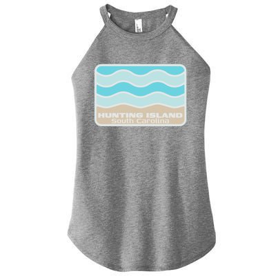 Hunting Island South Carolina Retro Sc Waves Beach Souvenir Gift Women’s Perfect Tri Rocker Tank