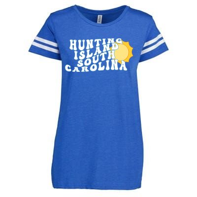 Hunting Island South Carolina Sc Retro Vacation Souvenir Gift Enza Ladies Jersey Football T-Shirt