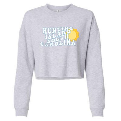 Hunting Island South Carolina Sc Retro Vacation Souvenir Gift Cropped Pullover Crew