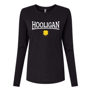 Hooligan Irish St. Patricks Day Womens Cotton Relaxed Long Sleeve T-Shirt