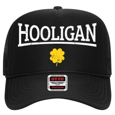 Hooligan Irish St. Patricks Day High Crown Mesh Back Trucker Hat