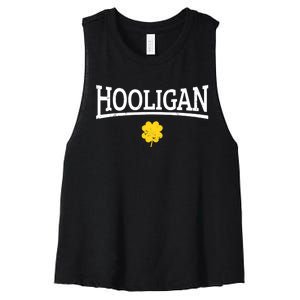 Hooligan Irish St. Patricks Day Women's Racerback Cropped Tank