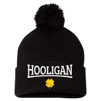 Hooligan Irish St. Patricks Day Pom Pom 12in Knit Beanie