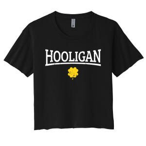 Hooligan Irish St. Patricks Day Women's Crop Top Tee