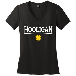 Hooligan Irish St. Patricks Day Women's V-Neck T-Shirt