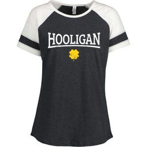 Hooligan Irish St. Patricks Day Enza Ladies Jersey Colorblock Tee