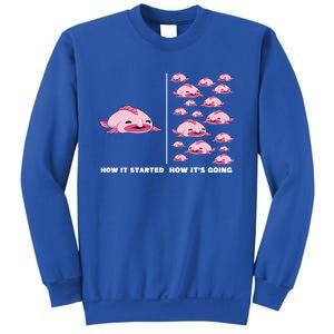 How It Started How Its Going Deep Sea Fish Animal Blobfish Gift Sweatshirt