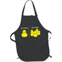 How It Started How Its Going Bath Duckie Toy Rubber Duck Full-Length Apron With Pockets