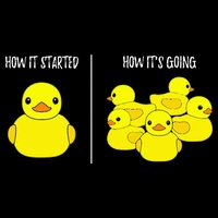 How It Started How Its Going Bath Duckie Toy Rubber Duck Full-Length Apron With Pockets