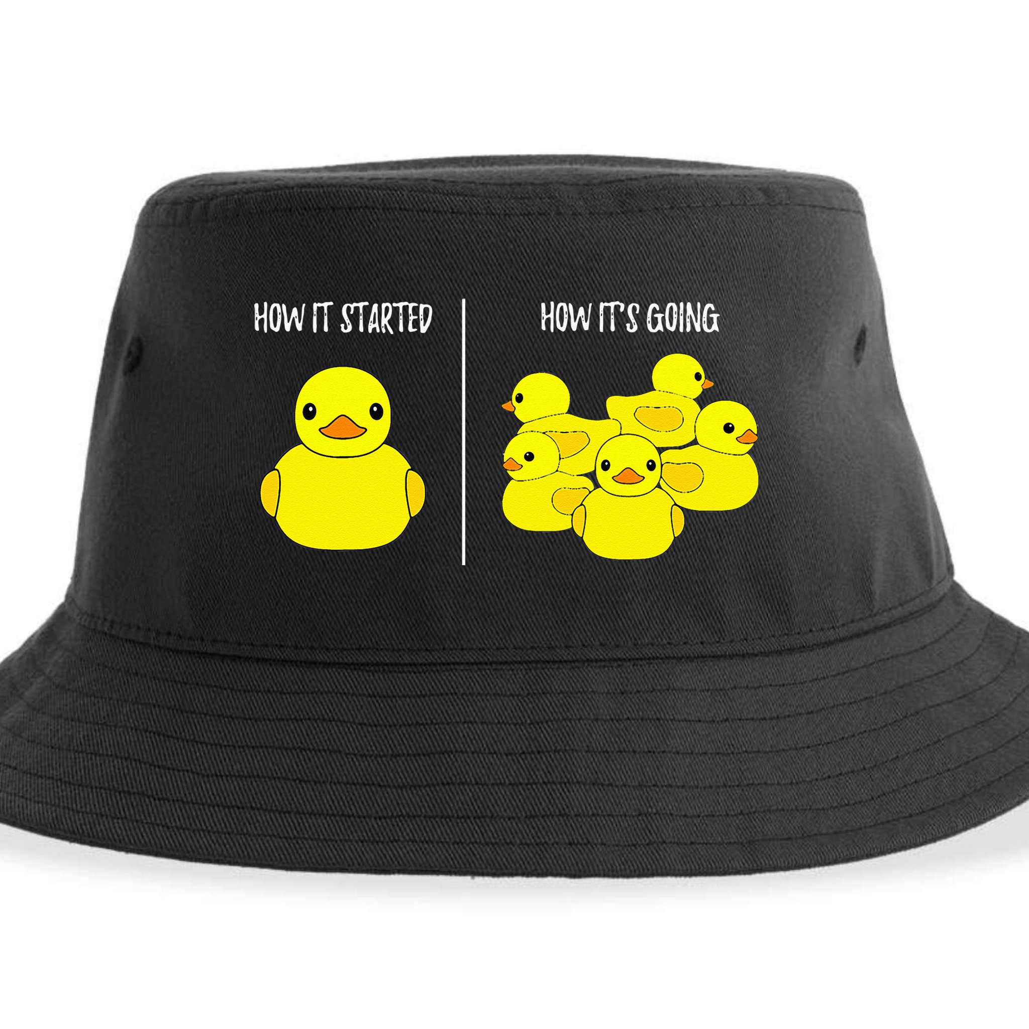 How It Started How Its Going Bath Duckie Toy Rubber Duck Sustainable Bucket Hat
