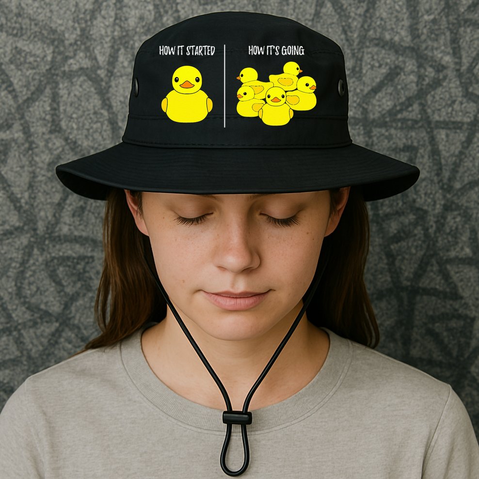 How It Started How Its Going Bath Duckie Toy Rubber Duck Bucket Hat