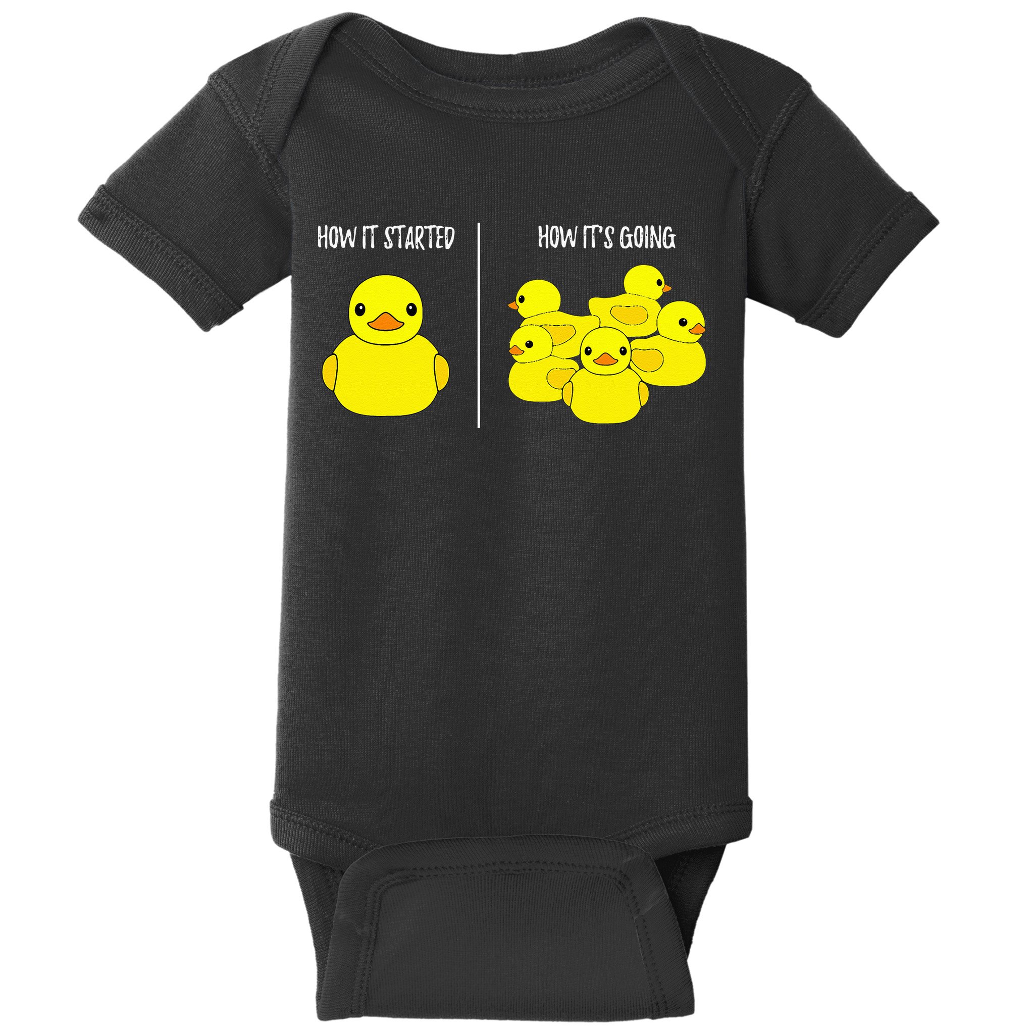 How It Started How Its Going Bath Duckie Toy Rubber Duck Baby Bodysuit