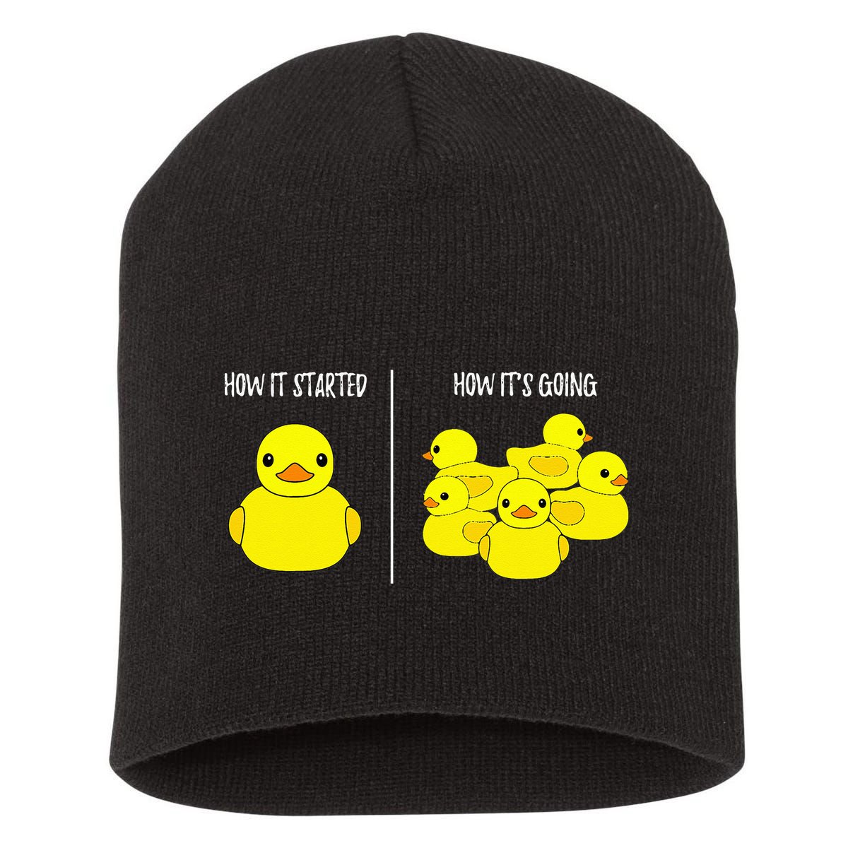 How It Started How Its Going Bath Duckie Toy Rubber Duck Short Acrylic Beanie
