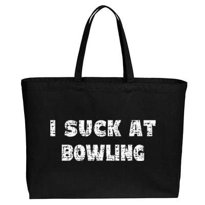 Hilarious I Suck At Bowling Bowler Quote Cotton Canvas Jumbo Tote