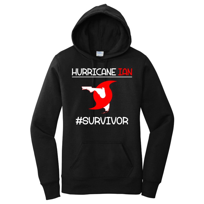 Hurricane Ian Survivor Florida Map Women's Pullover Hoodie