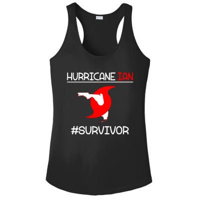 Hurricane Ian Survivor Florida Map Ladies PosiCharge Competitor Racerback Tank