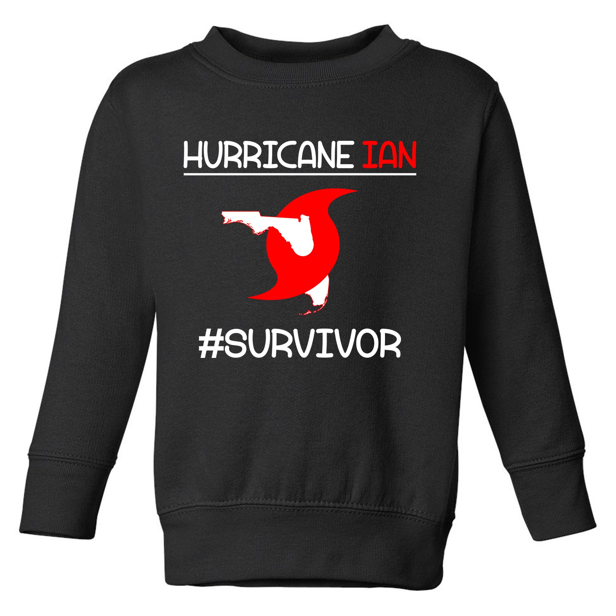 Hurricane Ian Survivor Florida Map Toddler Sweatshirt