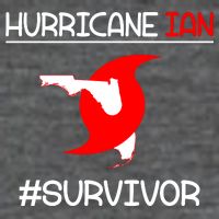 Hurricane Ian Survivor Florida Map Flat Bill Trucker Hat