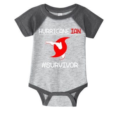 Hurricane Ian Survivor Florida Map Infant Baby Jersey Bodysuit