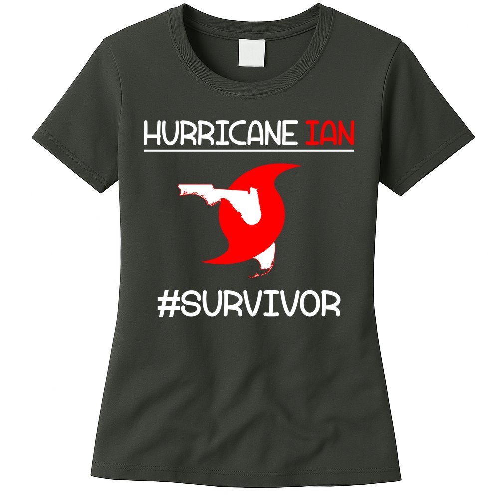 Hurricane Ian Survivor Florida Map Womens T-Shirt