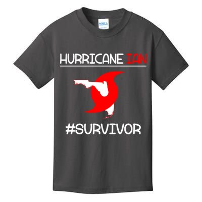 Hurricane Ian Survivor Florida Map Kids T-Shirt