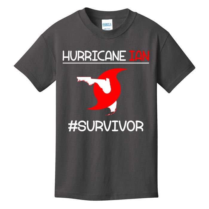 Hurricane Ian Survivor Florida Map Kids T-Shirt