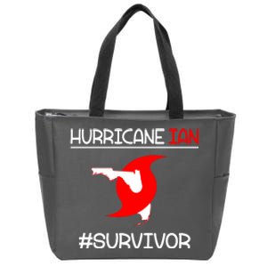 Hurricane Ian Survivor Florida Map Zip Tote Bag