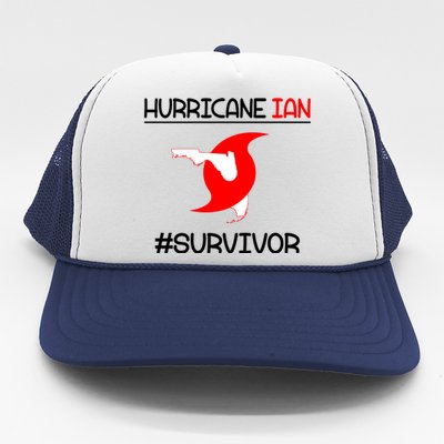 Hurricane Ian Survivor Florida Map Trucker Hat