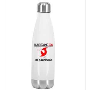 Hurricane Ian Survivor Florida Map Stainless Steel Insulated Water Bottle