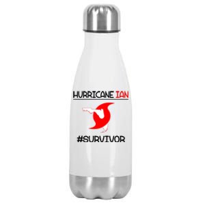 Hurricane Ian Survivor Florida Map Stainless Steel Insulated Water Bottle